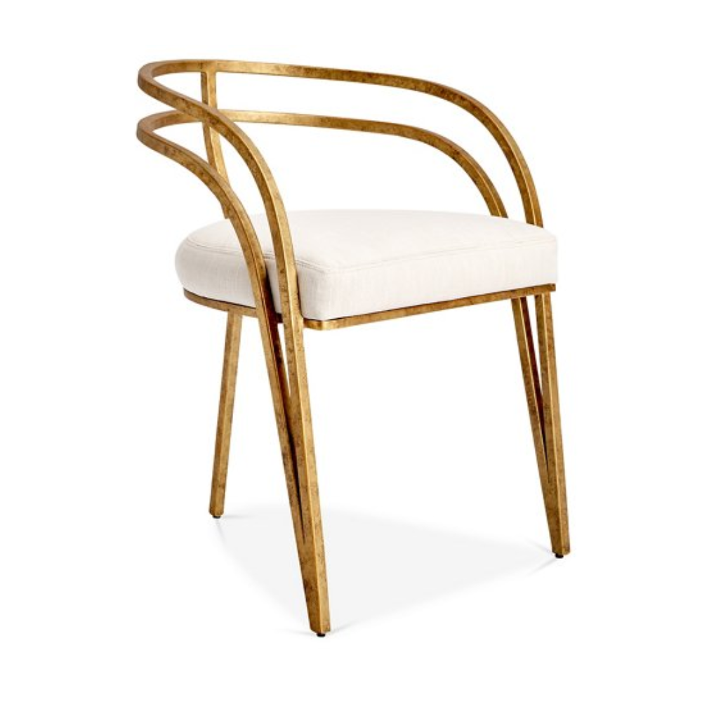 Rhodes Gold & Ivory Side Chair
