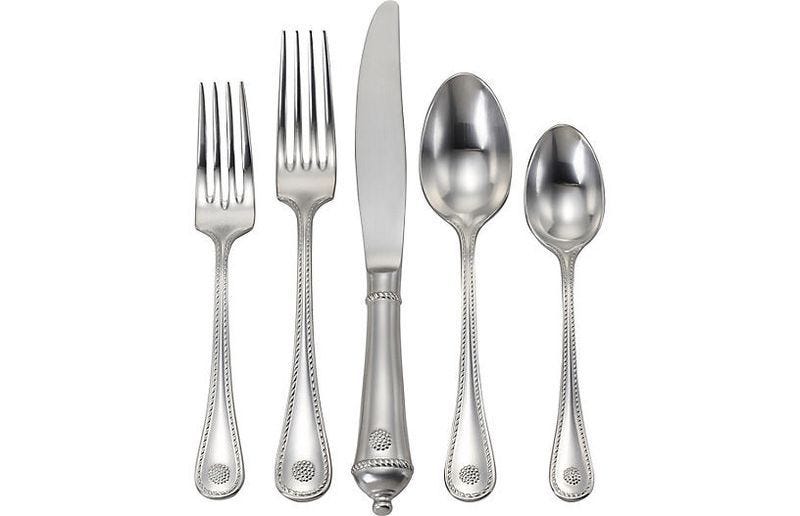 STONE WASHED BAGUETTE FLATWARE SET – Ellei Home