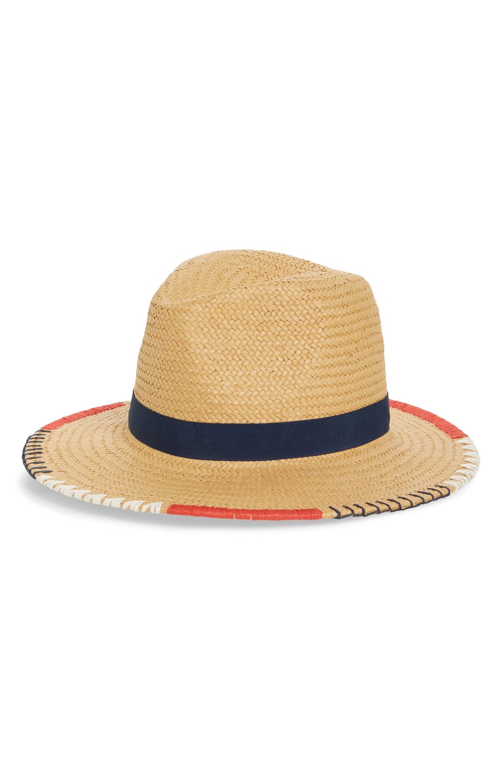 Embroidered Straw Panama Hat
