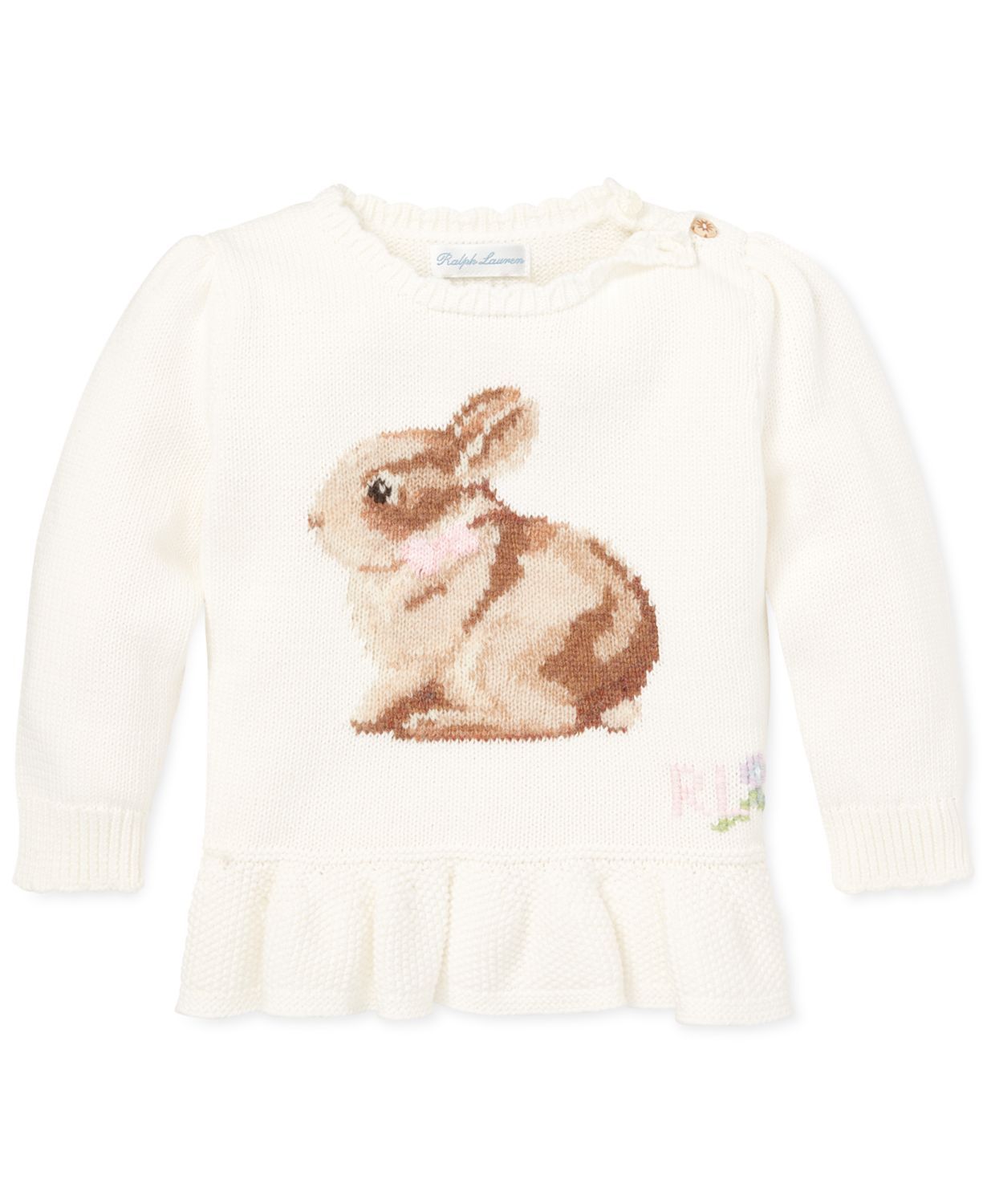 Baby Girls Intarsia-Knit Sweater