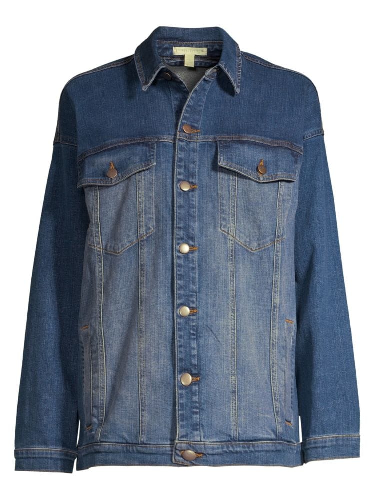 eileen fisher oversized denim jacket