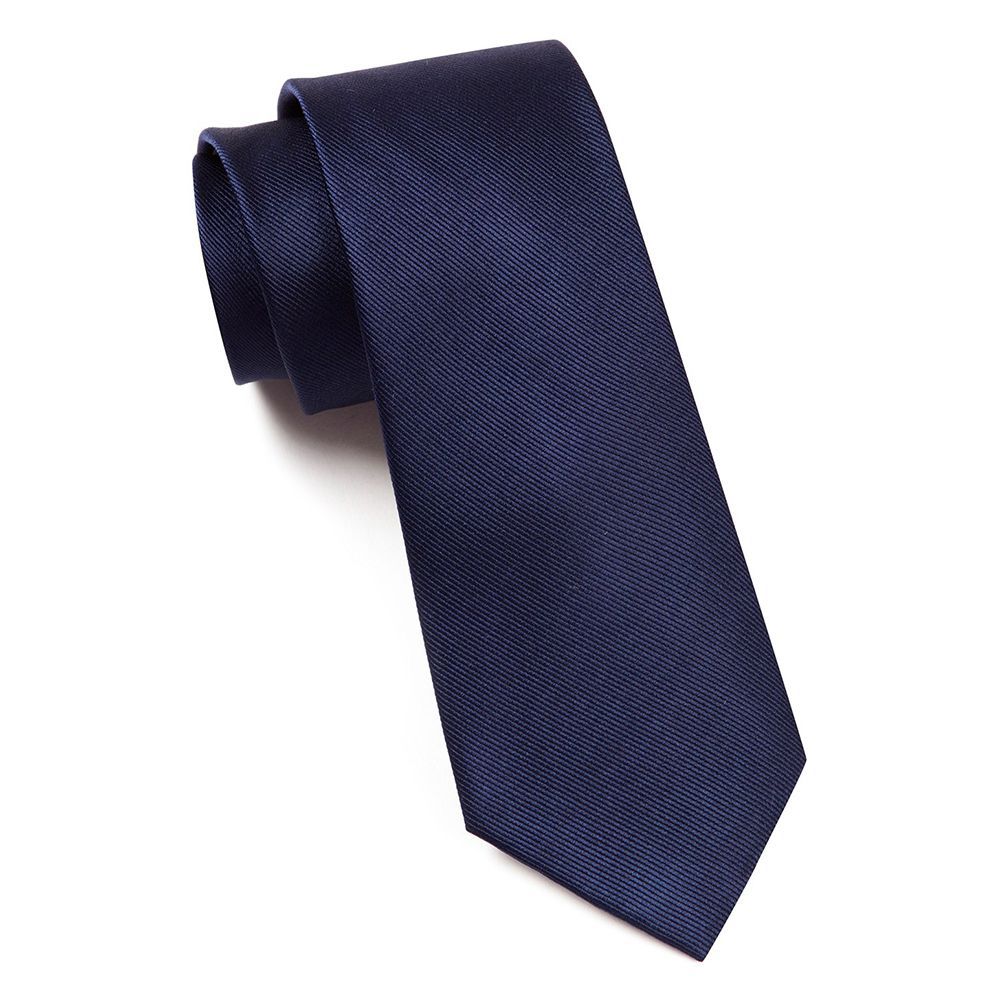 The Tie Bar Navy Grosgrain Solid Tie