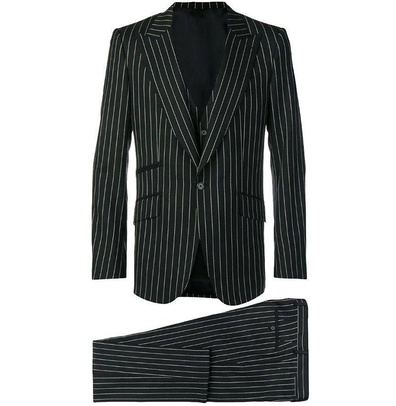 mens black pinstripe jacket