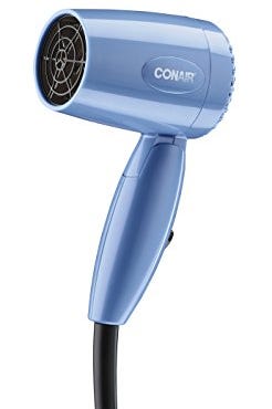 1600 Watt Dual Voltage Compact Hair Dryer with Folding Handle