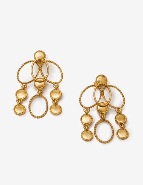 Oval Gold Earrings, £25