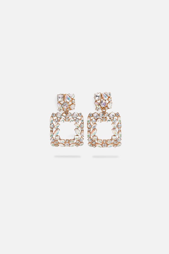 Crystal Square Drop Earrings, £15.99