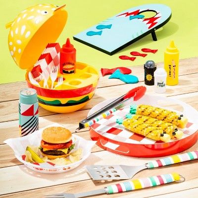 Hamburger Grill Caddy Yellow