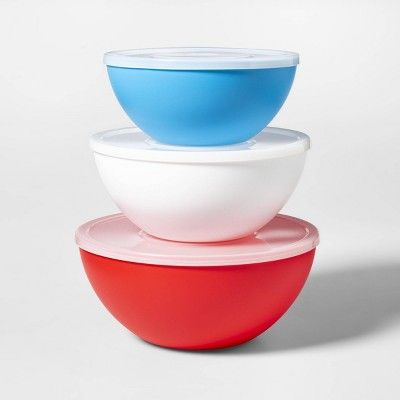 3-Piece Plastic Serving Bowls