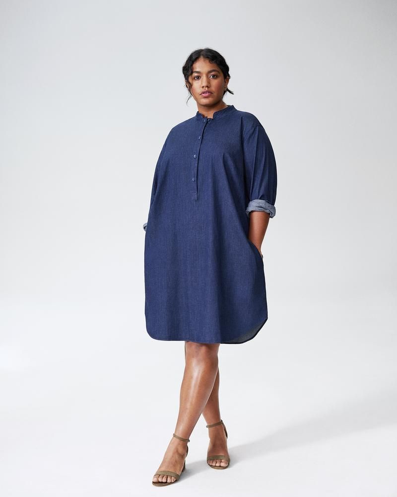 next denim shirt dress