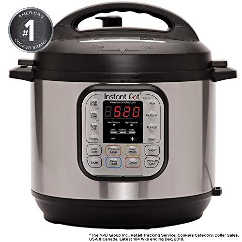 Instant Pot DUO80 8 Qt  7-in-1 Multi- Use Programmable Pressure Cooker, Slow Cooker, Rice Cooker, Steamer, Sauté, Yogurt Maker and Warmer