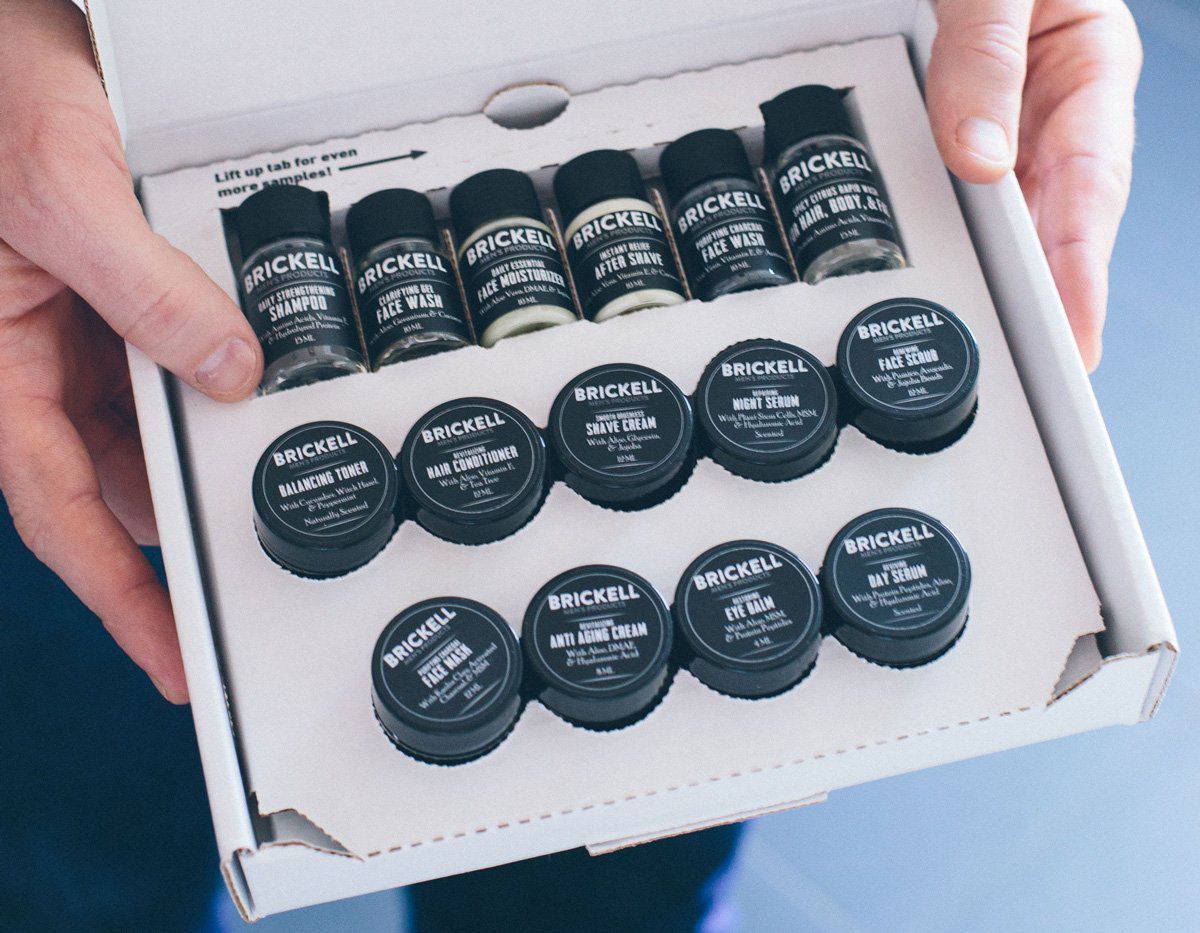 Brickell Men's Products Premium Men's Natural Skincare & Grooming Sample Kit