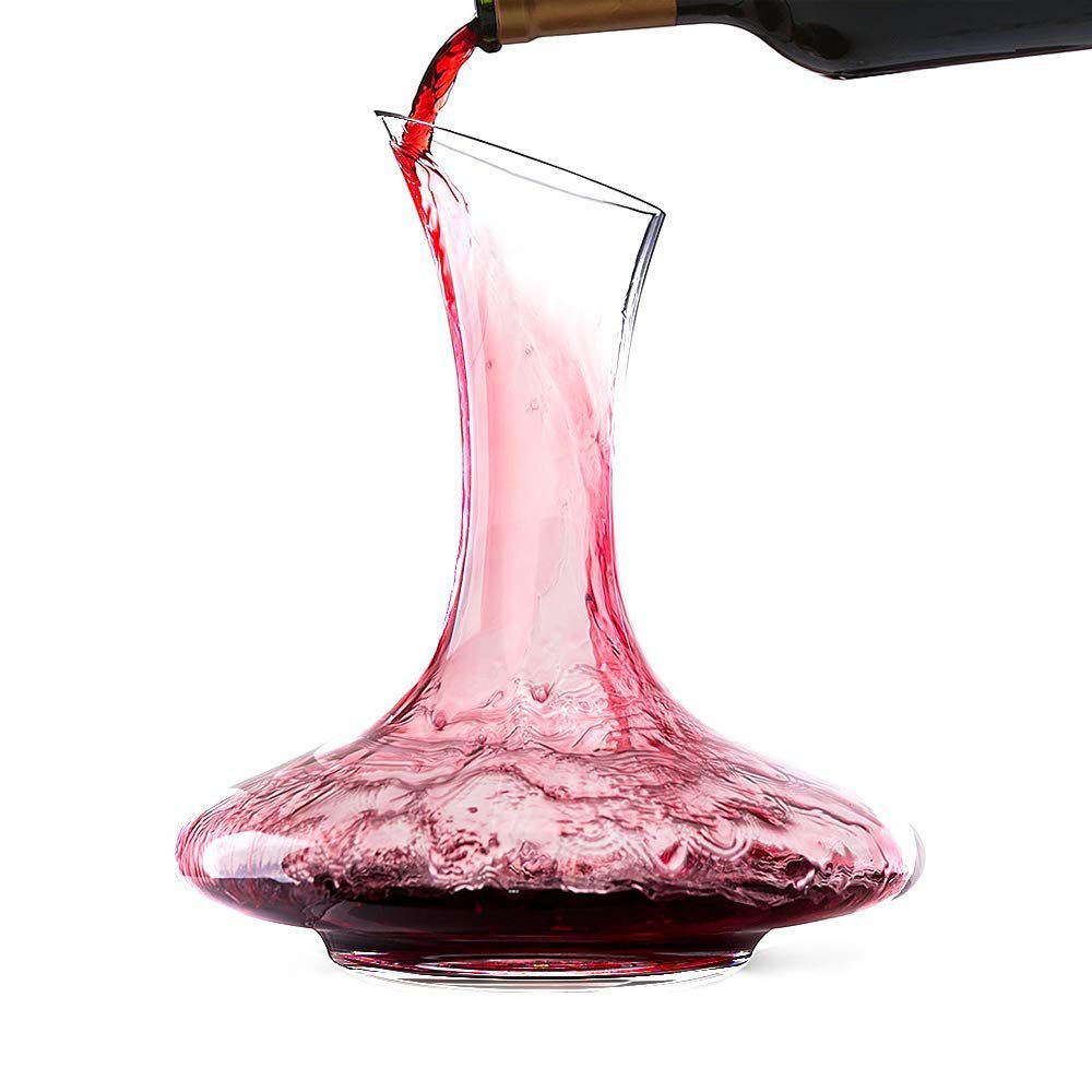 Hand Blown Crystal Glass,Aerating Decanter Perfect Gift for Wine Accessories Cooko Red Wine Breather Carafe 1200mL Wine Decanter 