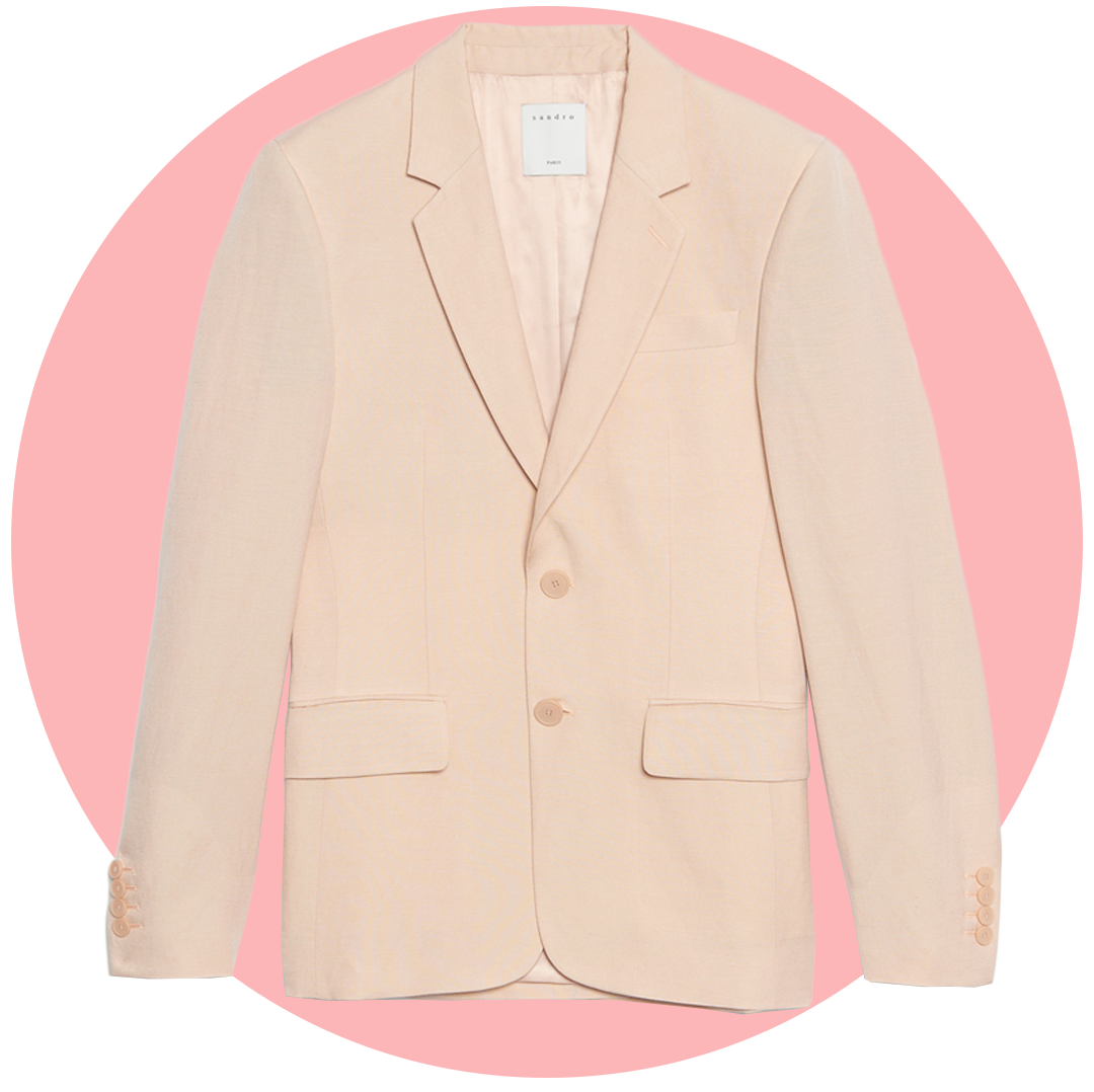 Linen-Blend Suit Jacket
