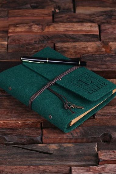 Personalized Felt Engraved Notebook