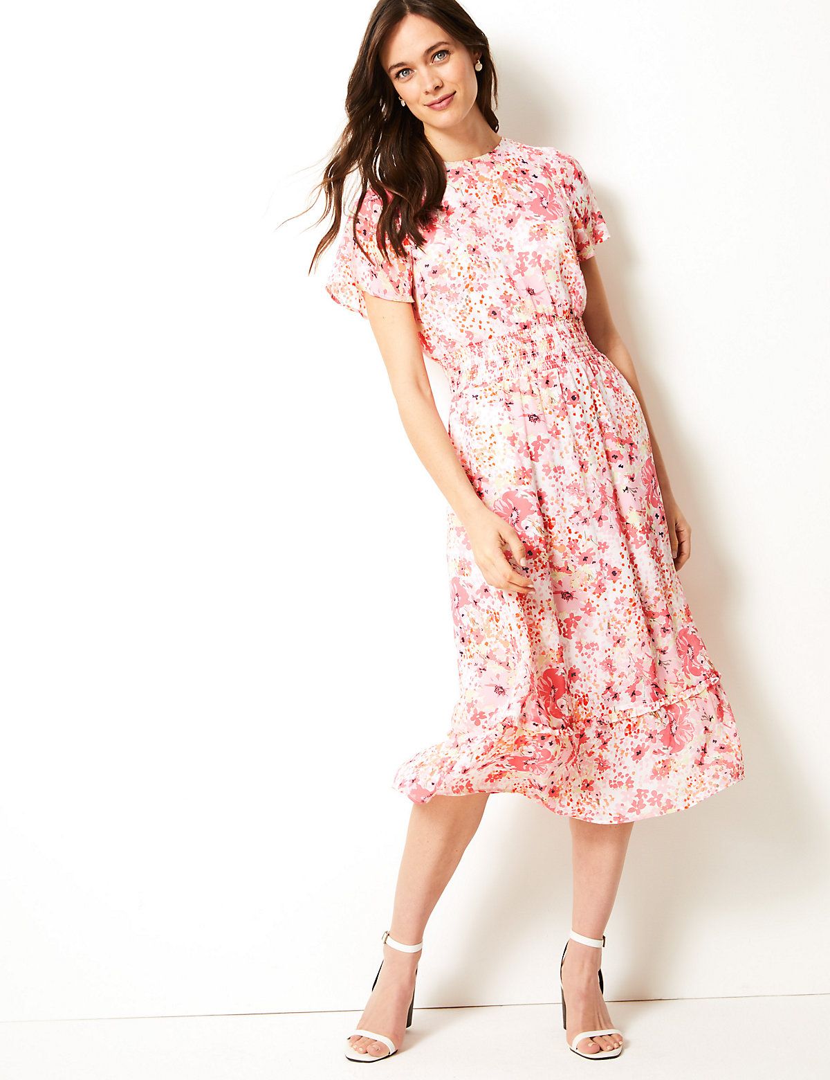 lipsy tigerlily printed ruffle maxi dress