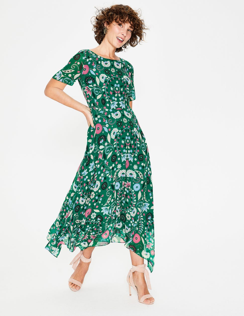 Katherine Midi Dress, Forest Folk Meadow