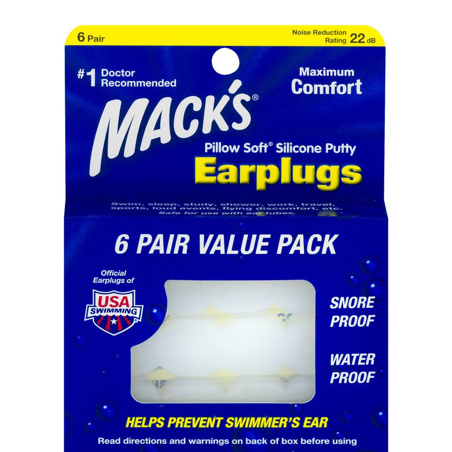  Mack's Sound Asleep Soft Foam Earplugs, 12 Pair – 32dB High  NRR, Comfortable Ear Plugs for Sleeping, Snoring, Travel and Noisy  Neighbors : Health & Household
