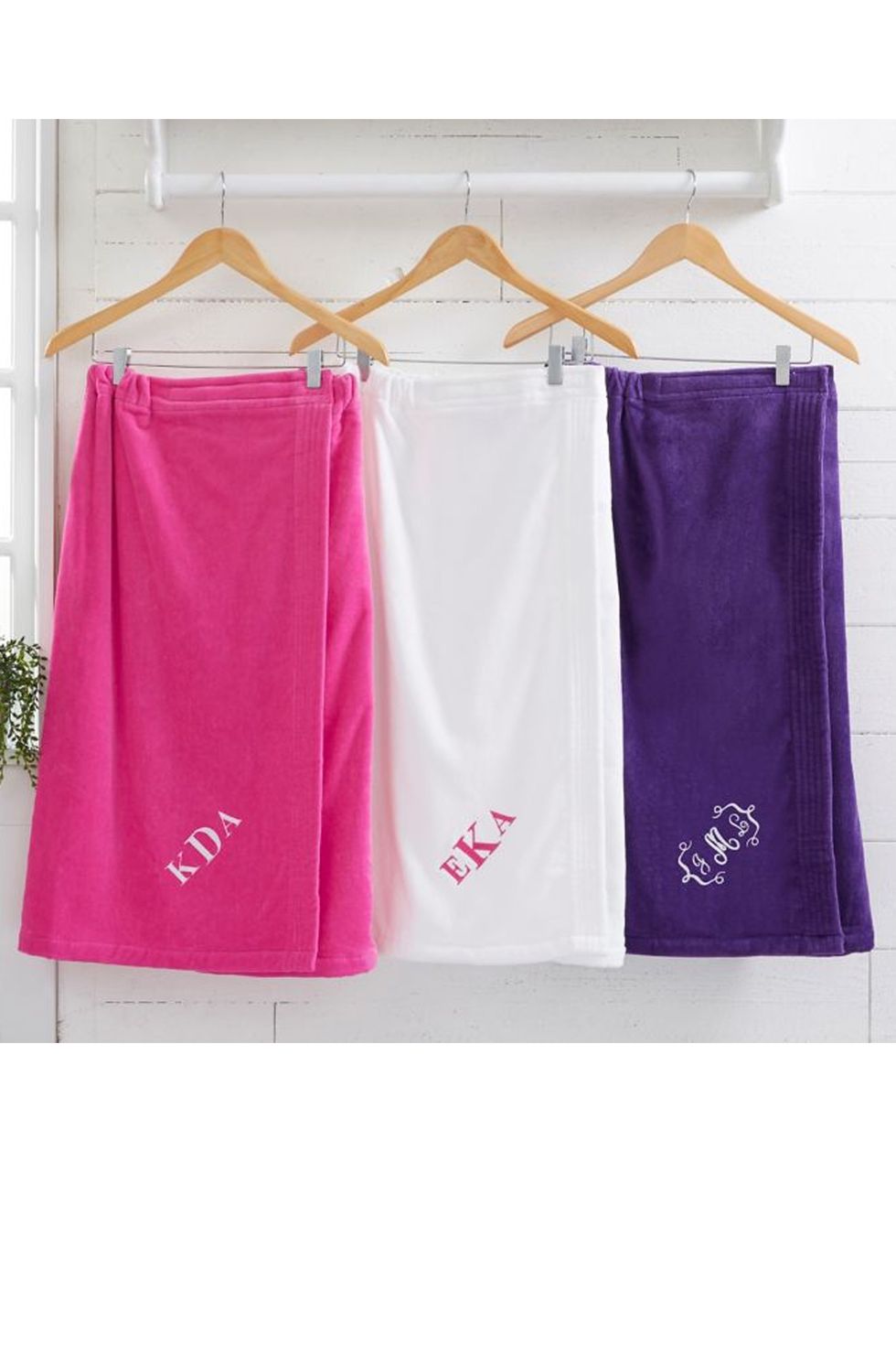 Spa Comfort Ladies Embroidered Monogram Towel Wrap