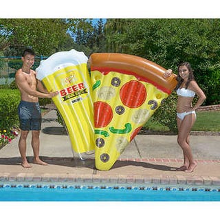 Poolmaster Pizza & Beer Swimming Pool Float Combo Pack