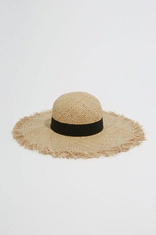 Brown Frayed Edge Hat