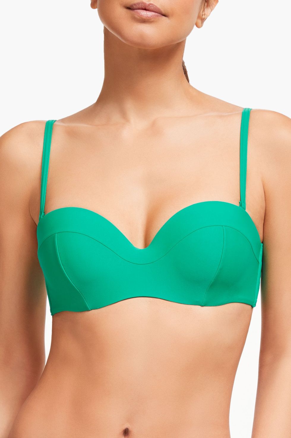 Tropicana Smooth Bandeau Bikini Top, Vivid Green