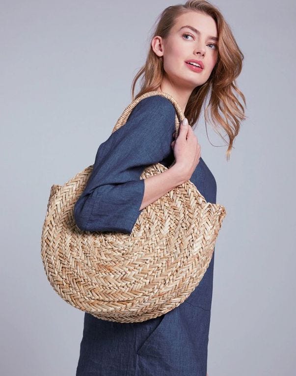 Seagrass Circular Basket Bag