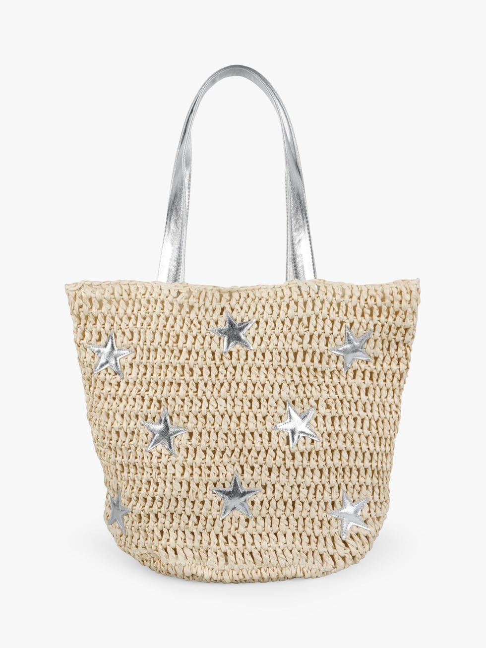 Cannes Straw Star Detail Tote Bag