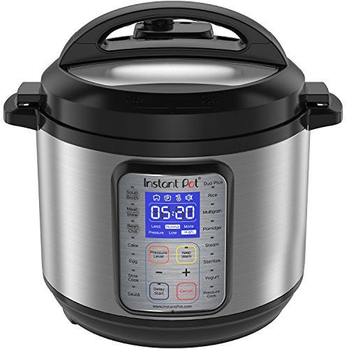 Instant Pot DUO Plus 60, 6 Qt  9-in-1 Multi- Use Programmable Pressure Cooker