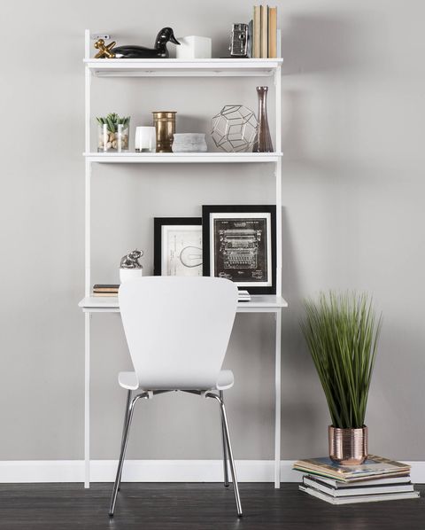 23 Best Desks For Small Spaces, Desk And Shelves