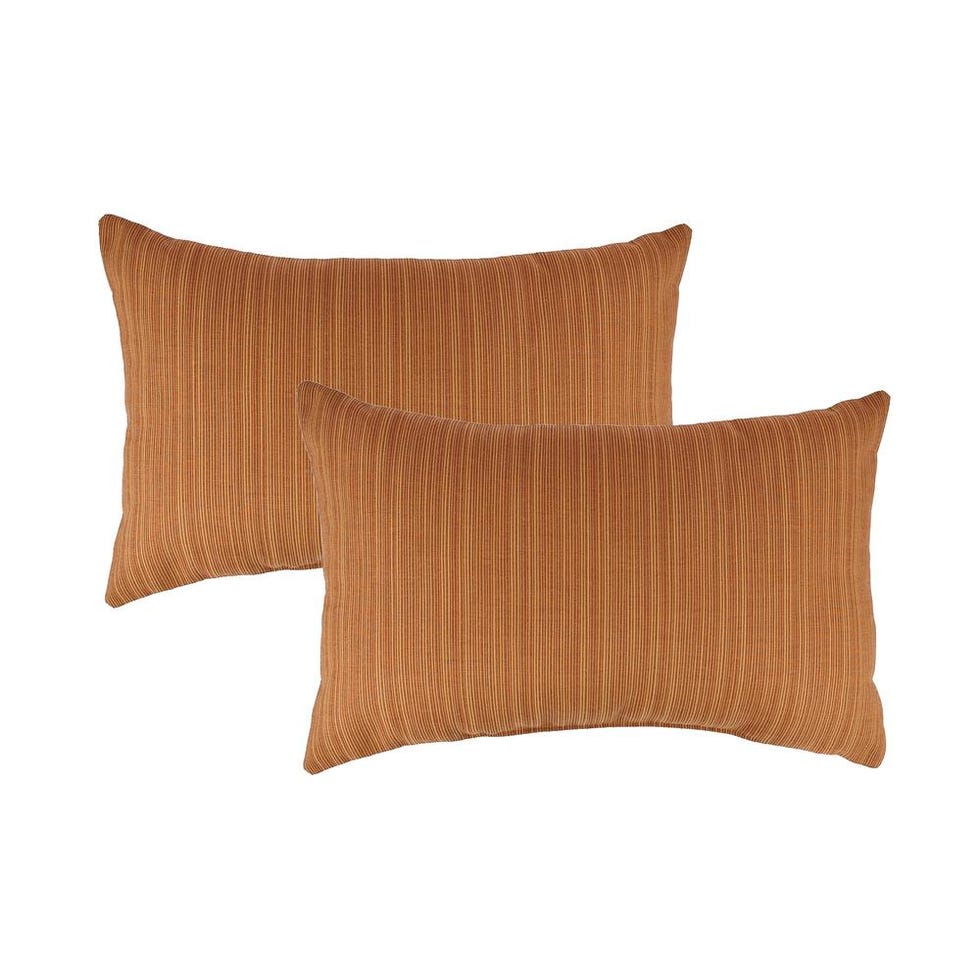 Sunbrella Dupione Nectarine Boudoir Outdoor Pillow (set of 2)