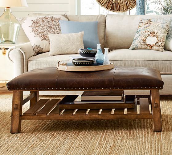 Rectangular ottoman coffee table deals with slide