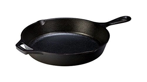 Lodge Cast Iron Skillet, Pre-Seasoned and Ready for Stove Top or Oven Use, 10.25