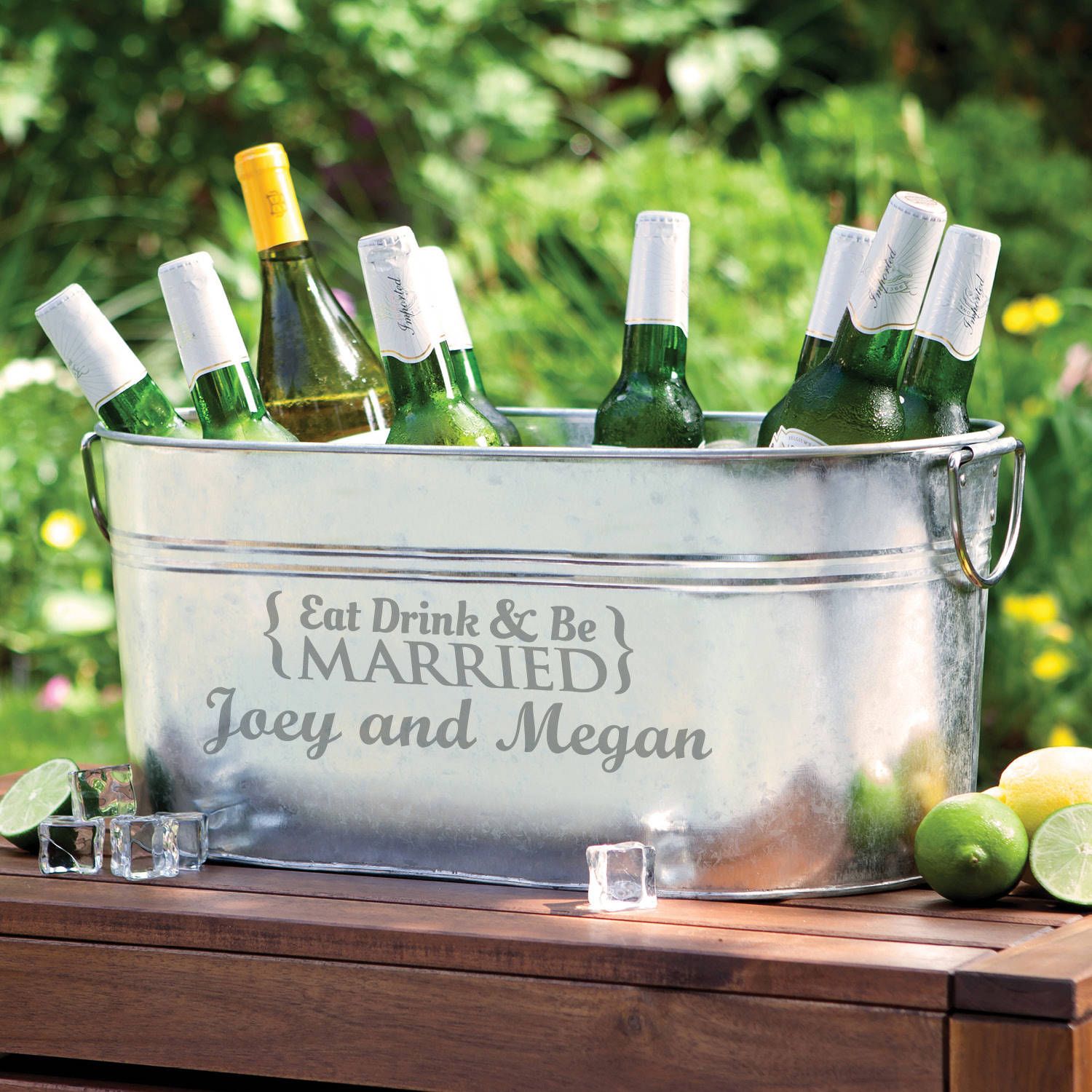 Eat, Drink and Be Married Beverage Tub