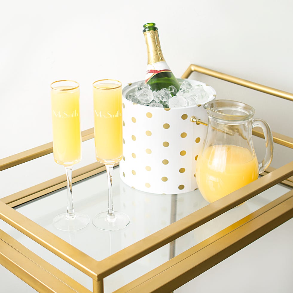 Gold Rim Champagne Flutes