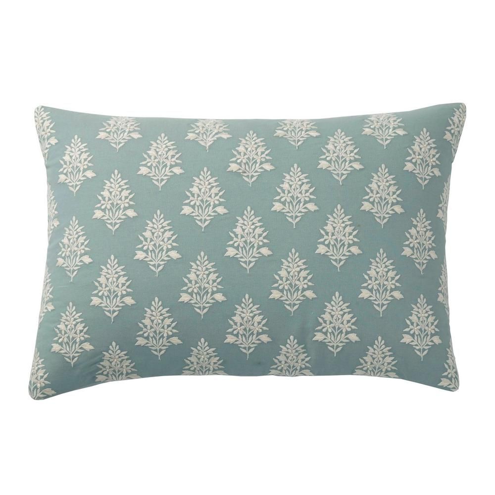 Neutral Foulard Embroidered Pillow