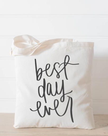 Best Day Ever Tote Bag Favor
