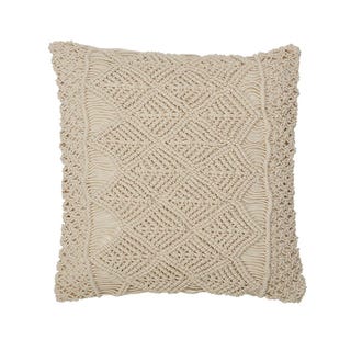 Natural Macrame Decorative Pillow Cover