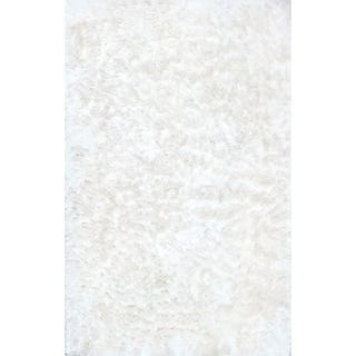 Silken Shag Pearl White Rug