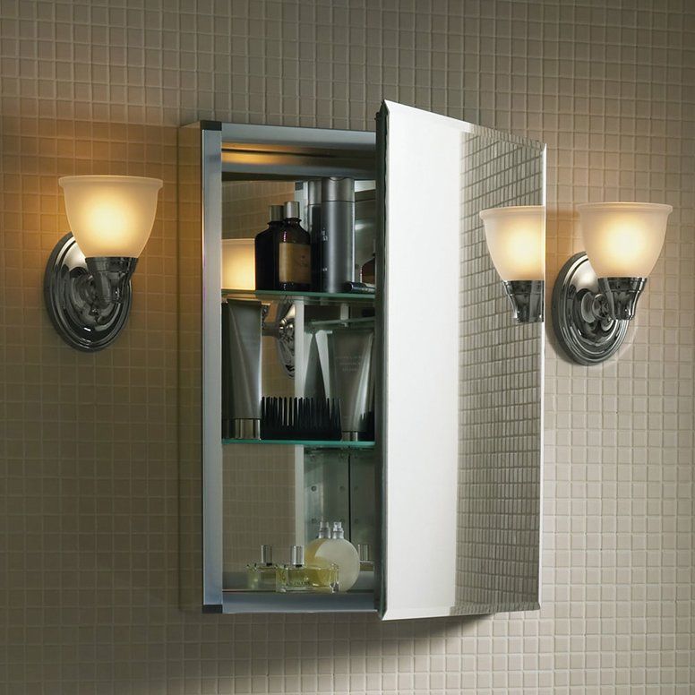 Aluminum Medicine Cabinet with Mirrored Door