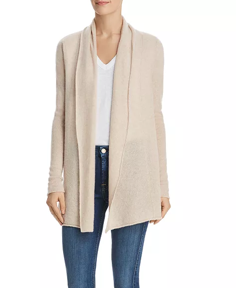 Open-Front Cashmere Cardigan