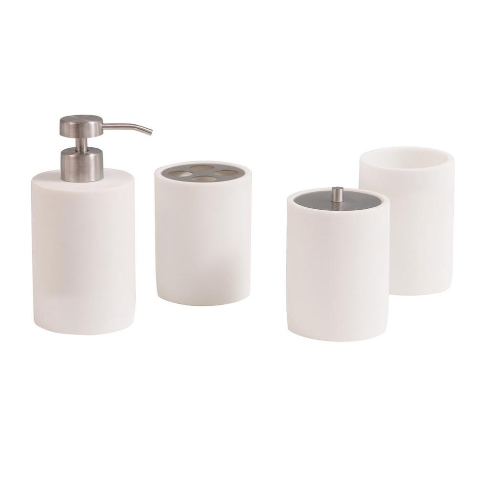 Avanity Pippa 4-Piece Bath Accessories Set in Matte White