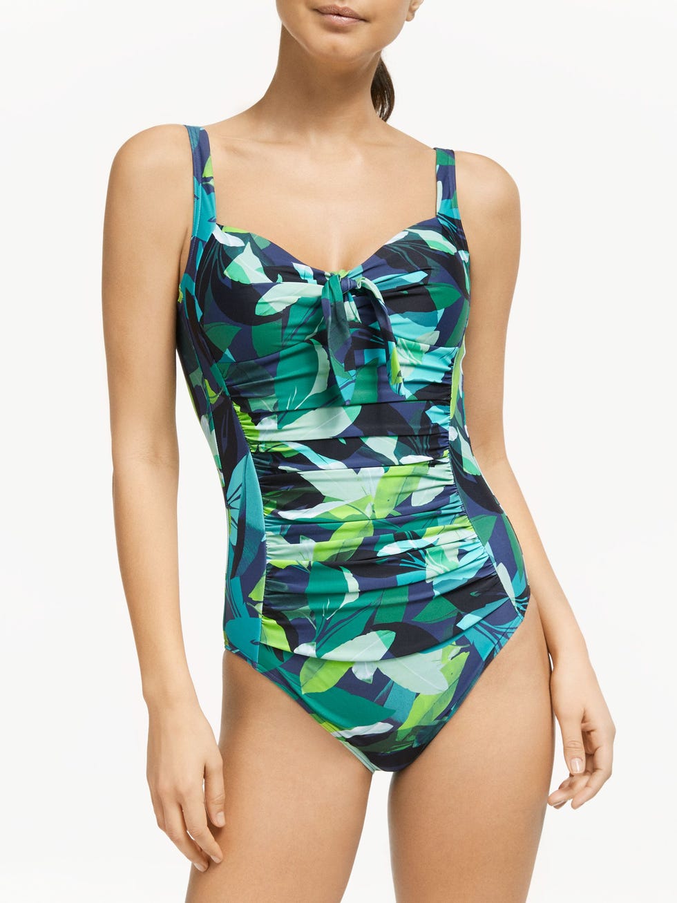 Bali Leaf Ruched Cup Control Swimsuit