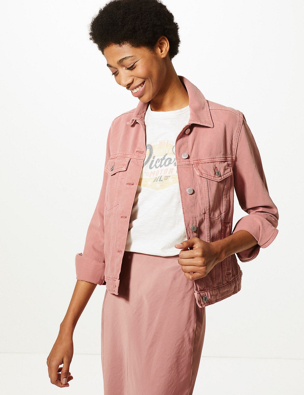 Marks and spencer on sale oversized denim jacket