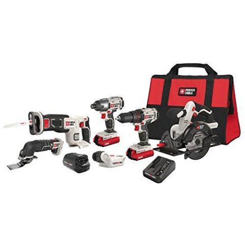 Porter-Cable 20V Max Lithium Ion 6-Tool Combo Kit with USB Charger