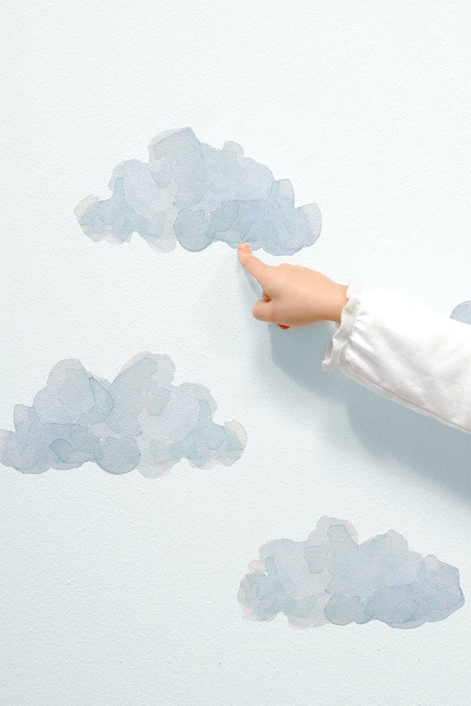 Cloud fabric wall stickers
