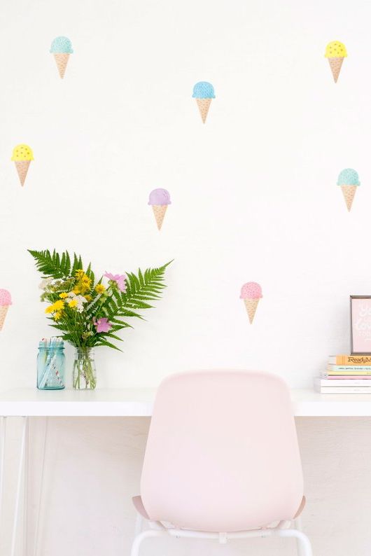 Ice cream cone wall decals