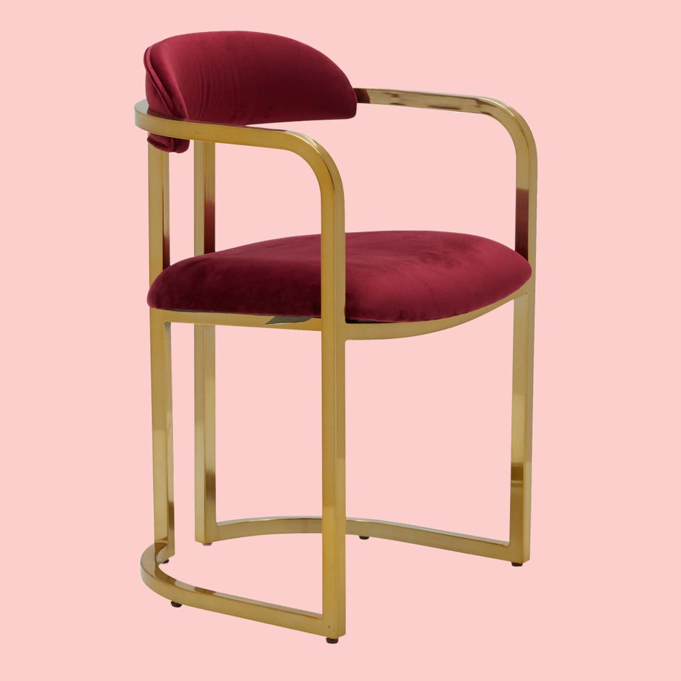MoDRN Glam Marni Metal Base Dining Chair