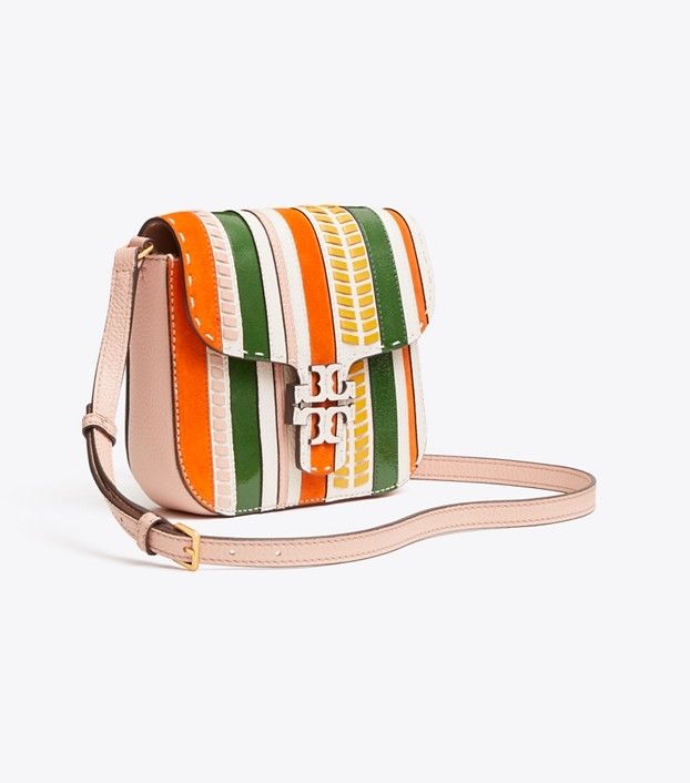 Tory Burch McGraw Pieced-Stripe 2024 Crossbody