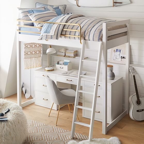 13 Best Loft Beds For S, White Loft Bed With Desk And Stairs