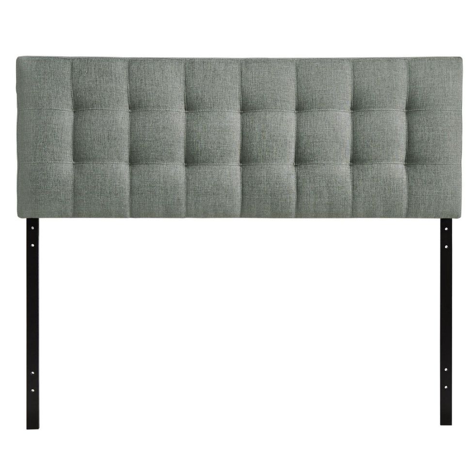 Modway Lily Twin Upholstered Fabric Headboard in Gray